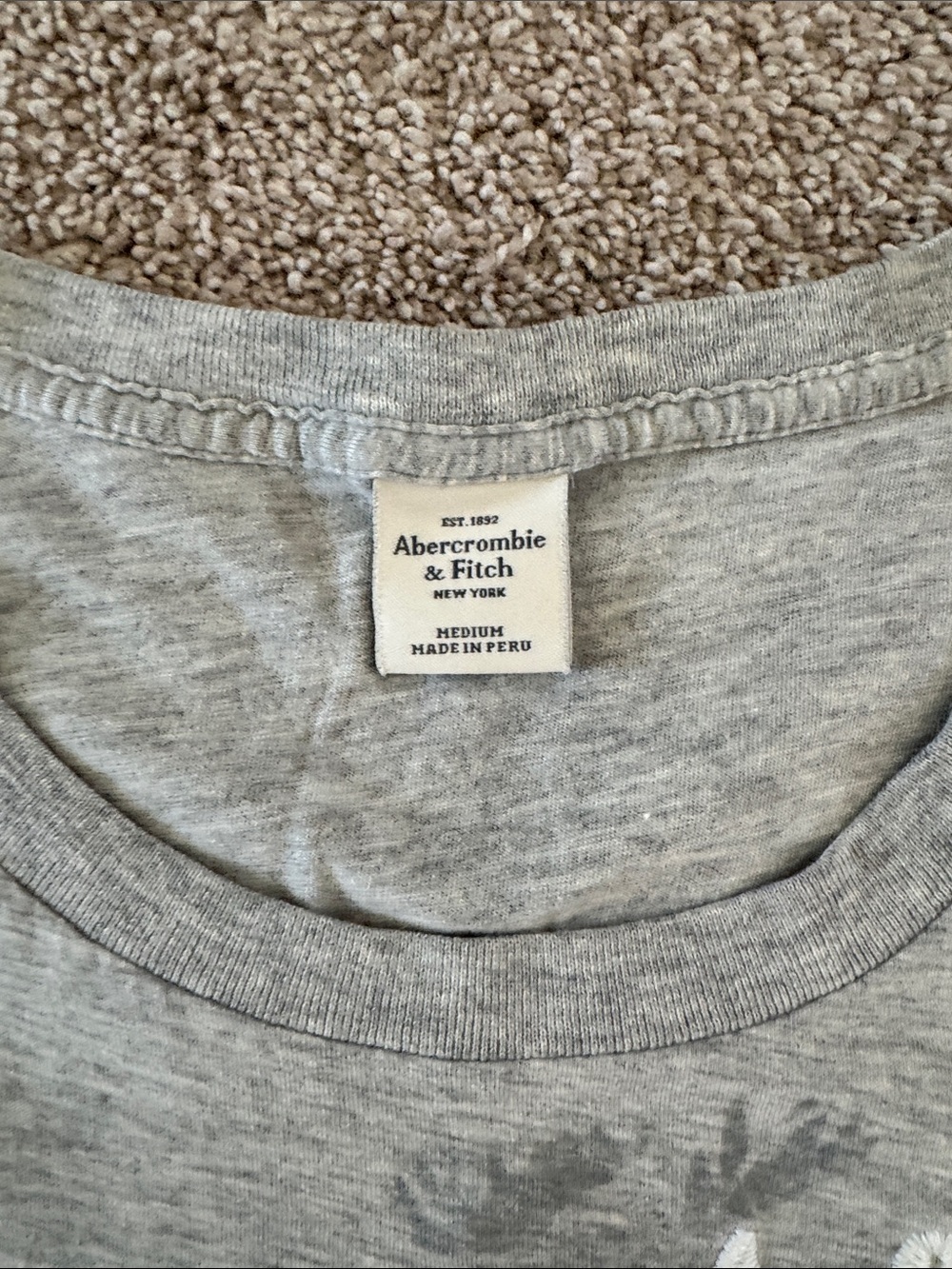 2/$20 Vintage Abercrombie & Fitch Tees, TShirts, Size Small, Gray - Picture 12 of 13